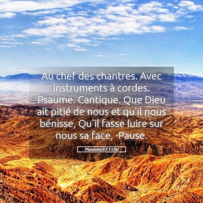 Picture 05 - Psaumes 67:1 LSG - Au chef des chantres. Avec instruments à cordes. - Bible Verse Picture