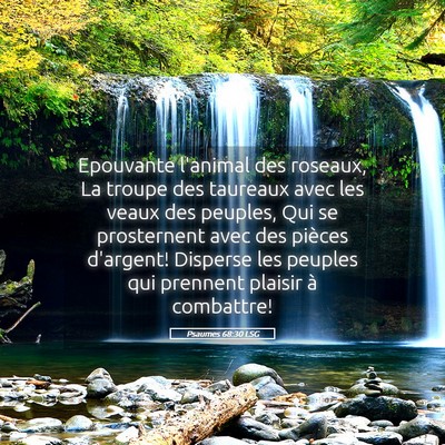 Picture 05 - Psaumes 68:30 LSG - Epouvante l'animal des roseaux, La troupe des - Bible Verse Picture