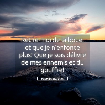 Picture 05 - Psaumes 69:14 LSG - Retire-moi de la boue, et que je n'enfonce plus! - Bible Verse Picture