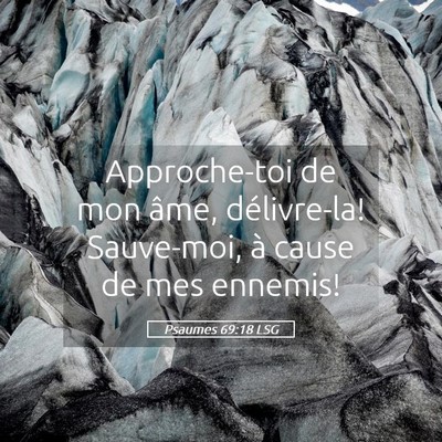 Picture 05 - Psaumes 69:18 LSG - Approche-toi de mon âme, délivre-la! Sauve-moi, - Bible Verse Picture