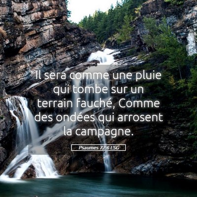 Picture 05 - Psaumes 72:6 LSG - Il sera comme une pluie qui tombe sur un terrain - Bible Verse Picture