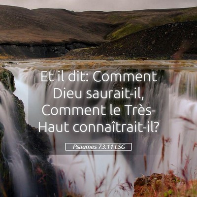 Picture 05 - Psaumes 73:11 LSG - Et il dit: Comment Dieu saurait-il, Comment le - Bible Verse Picture