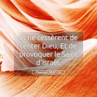 Picture 05 - Psaumes 78:41 LSG - Ils ne cessèrent de tenter Dieu, Et de provoquer - Bible Verse Picture