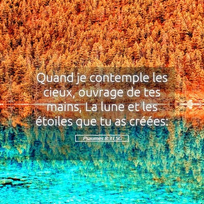 Picture 05 - Psaumes 8:3 LSG - Quand je contemple les cieux, ouvrage de tes - Bible Verse Picture