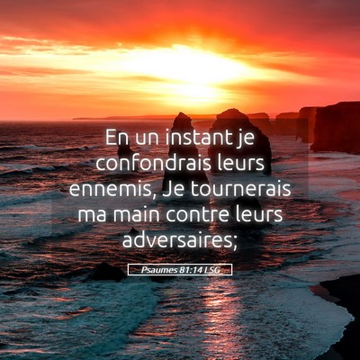 Picture 05 - Psaumes 81:14 LSG - En un instant je confondrais leurs ennemis, Je - Bible Verse Picture