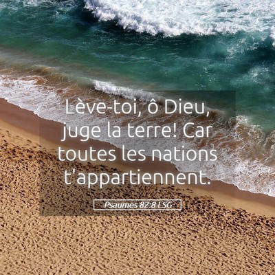 Picture 05 - Psaumes 82:8 LSG - Lève-toi, ô Dieu, juge la terre! Car toutes les - Bible Verse Picture