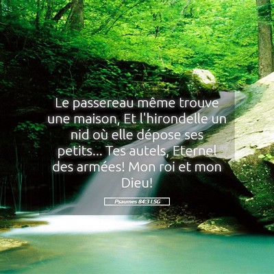 Picture 05 - Psaumes 84:3 LSG - Le passereau même trouve une maison, Et - Bible Verse Picture