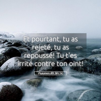 Picture 05 - Psaumes 89:38 LSG - Et pourtant, tu as rejeté, tu as repoussé! Tu - Bible Verse Picture