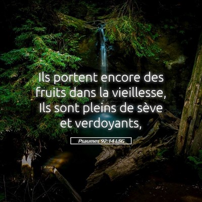 Picture 05 - Psaumes 92:14 LSG - Ils portent encore des fruits dans la vieillesse, - Bible Verse Picture