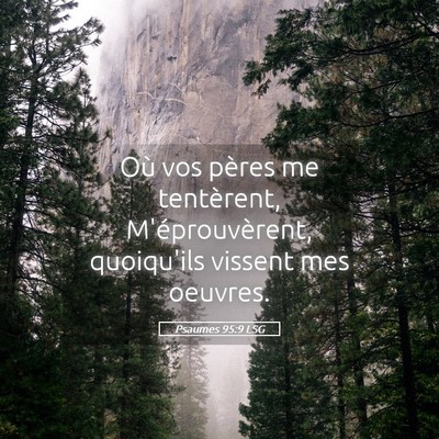 Picture 05 - Psaumes 95:9 LSG - Où vos pères me tentèrent, M'éprouvèrent, - Bible Verse Picture