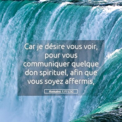 Picture 05 - Romains 1:11 LSG - Car je désire vous voir, pour vous communiquer - Bible Verse Picture