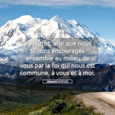 Picture 05 - Romains 1:12 LSG - ou plutôt, afin que nous soyons encouragés - Bible Verse Picture