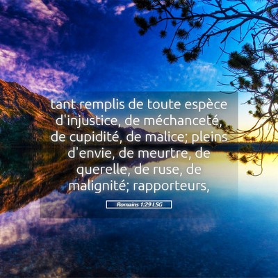 Picture 05 - Romains 1:29 LSG - tant remplis de toute espèce d'injustice, de - Bible Verse Picture