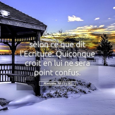 Picture 05 - Romains 10:11 LSG - selon ce que dit l'Ecriture: Quiconque croit en - Bible Verse Picture