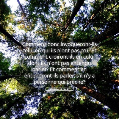 Picture 05 - Romains 10:14 LSG - Comment donc invoqueront-ils celui en qui ils - Bible Verse Picture