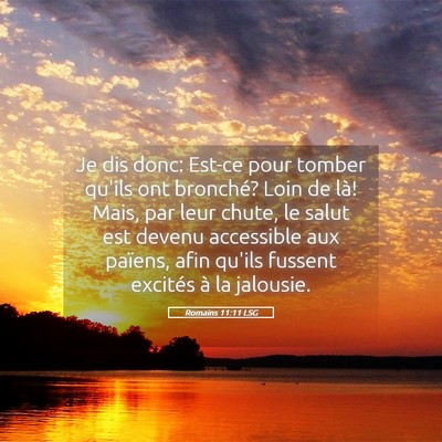 Picture 05 - Romains 11:11 LSG - Je dis donc: Est-ce pour tomber qu'ils ont - Bible Verse Picture