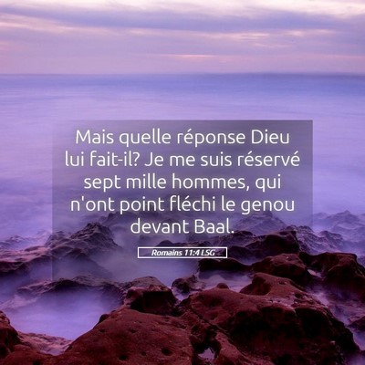 Picture 05 - Romains 11:4 LSG - Mais quelle réponse Dieu lui fait-il? Je me suis - Bible Verse Picture