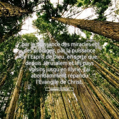 Picture 05 - Romains 15:19 LSG - par la puissance des miracles et des prodiges, - Bible Verse Picture