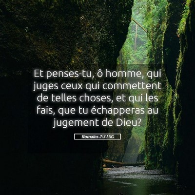 Picture 05 - Romains 2:3 LSG - Et penses-tu, ô homme, qui juges ceux qui - Bible Verse Picture