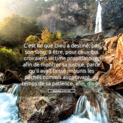 Picture 05 - Romains 3:25 LSG - C'est lui que Dieu a destiné, par son sang, à - Bible Verse Picture