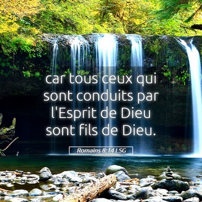 Picture 05 - Romains 8:14 LSG - car tous ceux qui sont conduits par l'Esprit de - Bible Verse Picture