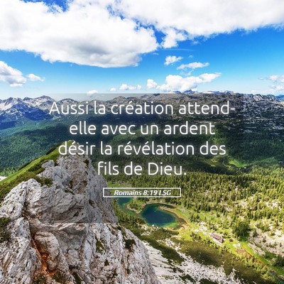 Picture 05 - Romains 8:19 LSG - Aussi la création attend-elle avec un ardent - Bible Verse Picture