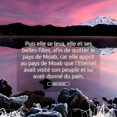 Picture 05 - Ruth 1:6 LSG - Puis elle se leva, elle et ses belles-filles, - Bible Verse Picture