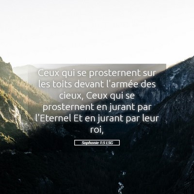 Picture 05 - Sophonie 1:5 LSG - Ceux qui se prosternent sur les toits devant - Bible Verse Picture
