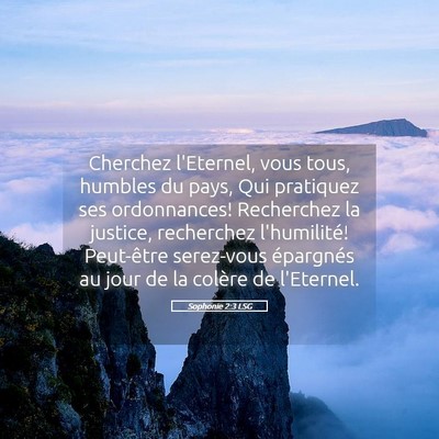 Picture 05 - Sophonie 2:3 LSG - Cherchez l'Eternel, vous tous, humbles du pays, - Bible Verse Picture