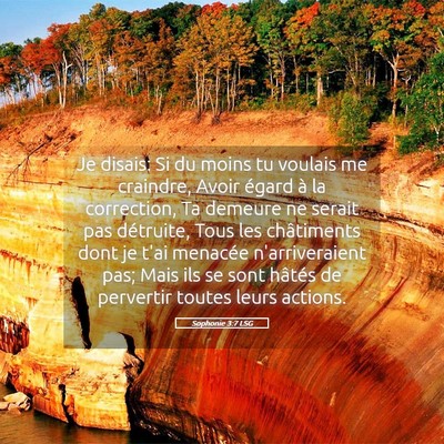 Picture 05 - Sophonie 3:7 LSG - Je disais: Si du moins tu voulais me craindre, - Bible Verse Picture
