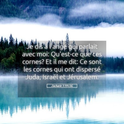 Picture 05 - Zacharie 1:19 LSG - Je dis à l'ange qui parlait avec moi: Qu'est-ce - Bible Verse Picture