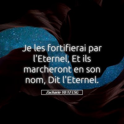 Picture 05 - Zacharie 10:12 LSG - Je les fortifierai par l'Eternel, Et ils - Bible Verse Picture