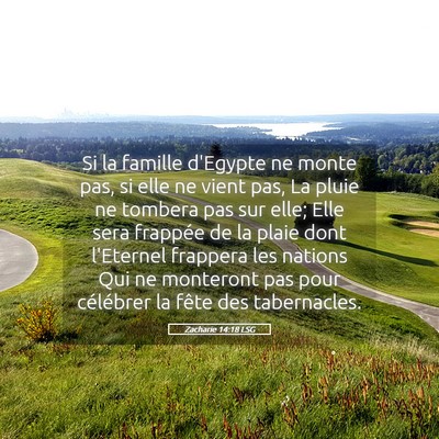 Picture 05 - Zacharie 14:18 LSG - Si la famille d'Egypte ne monte pas, si elle ne - Bible Verse Picture