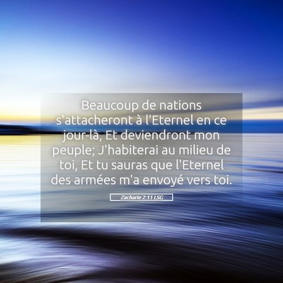 Picture 05 - Zacharie 2:11 LSG - Beaucoup de nations s'attacheront à l'Eternel en - Bible Verse Picture