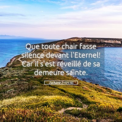 Picture 05 - Zacharie 2:13 LSG - Que toute chair fasse silence devant l'Eternel! - Bible Verse Picture