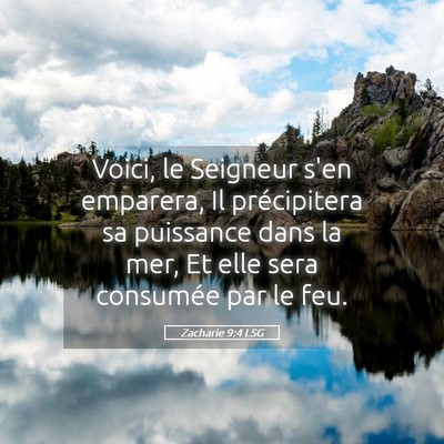 Picture 05 - Zacharie 9:4 LSG - Voici, le Seigneur s'en emparera, Il précipitera - Bible Verse Picture