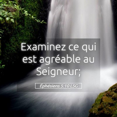 Picture 05 - Éphésiens 5:10 LSG - Examinez ce qui est agréable au - Bible Verse Picture