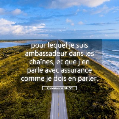 Picture 05 - Éphésiens 6:20 LSG - pour lequel je suis ambassadeur dans les - Bible Verse Picture