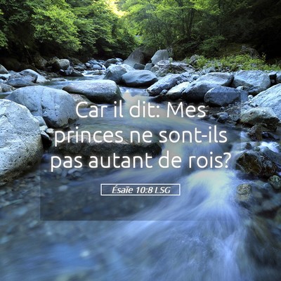 Picture 05 - Ésaïe 10:8 LSG - Car il dit: Mes princes ne sont-ils pas autant de - Bible Verse Picture