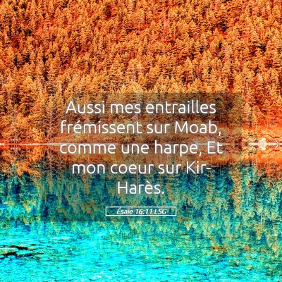 Picture 05 - Ésaïe 16:11 LSG - Aussi mes entrailles frémissent sur Moab, comme - Bible Verse Picture