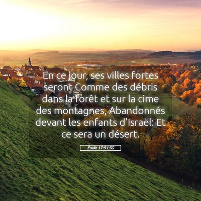 Picture 05 - Ésaïe 17:9 LSG - En ce jour, ses villes fortes seront Comme des - Bible Verse Picture