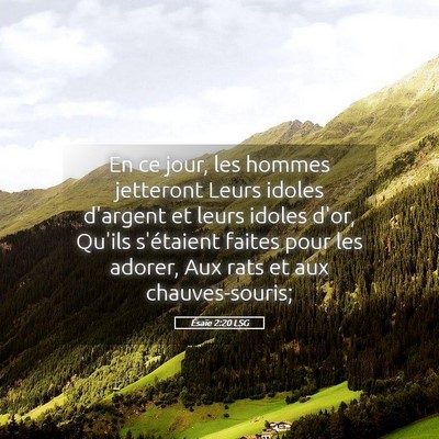 Picture 05 - Ésaïe 2:20 LSG - En ce jour, les hommes jetteront Leurs idoles - Bible Verse Picture