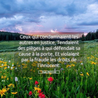 Picture 05 - Ésaïe 29:21 LSG - Ceux qui condamnaient les autres en justice, - Bible Verse Picture