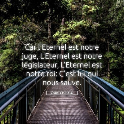 Picture 05 - Ésaïe 33:22 LSG - Car l'Eternel est notre juge, L'Eternel est notre - Bible Verse Picture