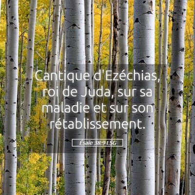 Picture 05 - Ésaïe 38:9 LSG - Cantique d'Ezéchias, roi de Juda, sur sa maladie - Bible Verse Picture