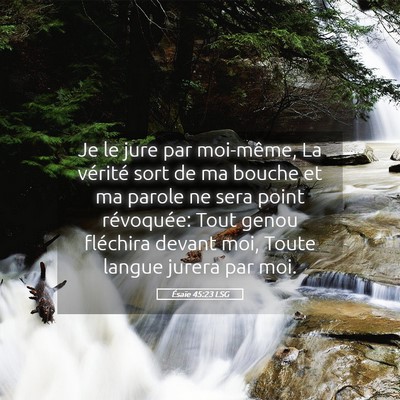Picture 05 - Ésaïe 45:23 LSG - Je le jure par moi-même, La vérité sort de ma - Bible Verse Picture