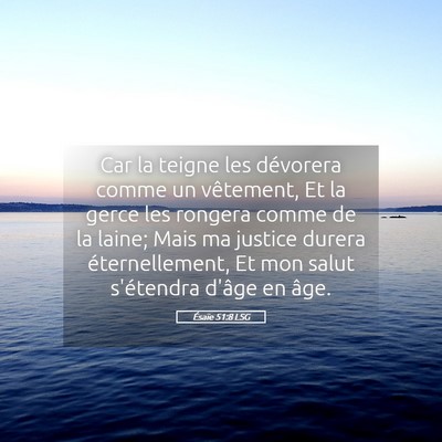 Picture 05 - Ésaïe 51:8 LSG - Car la teigne les dévorera comme un vêtement, - Bible Verse Picture