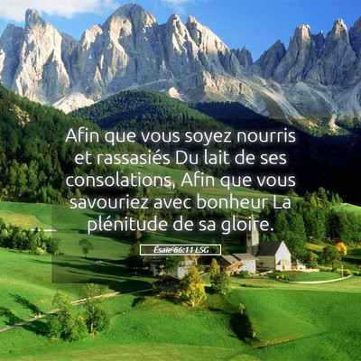 Picture 05 - Ésaïe 66:11 LSG - Afin que vous soyez nourris et rassasiés Du lait - Bible Verse Picture