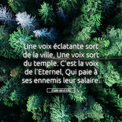 Picture 05 - Ésaïe 66:6 LSG - Une voix éclatante sort de la ville, Une voix - Bible Verse Picture