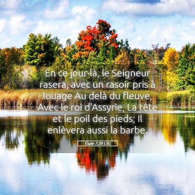 Picture 05 - Ésaïe 7:20 LSG - En ce jour-là, le Seigneur rasera, avec un - Bible Verse Picture